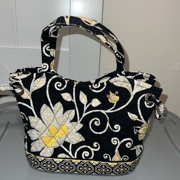 Vera Bradley Darling Yellowbird bag yellow blk White casual or office - Picture 2 of 8
